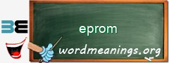 WordMeaning blackboard for eprom